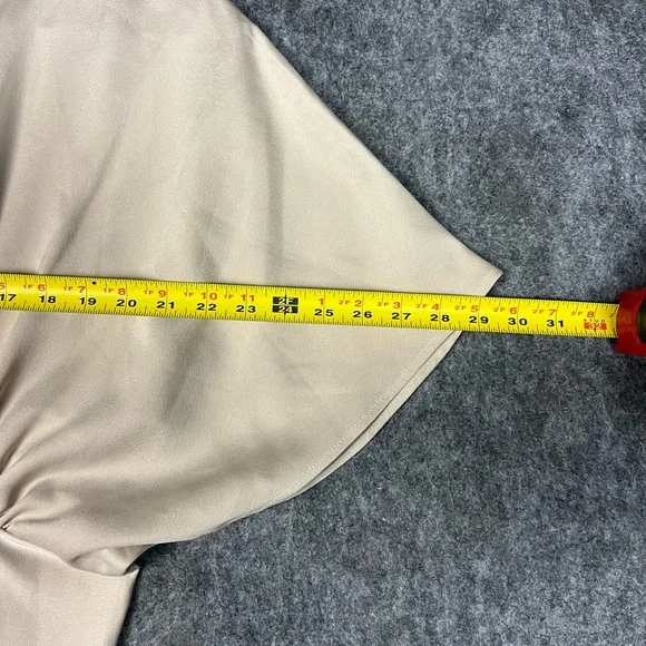 BHLDN Cream V-Neck Maxi Dress with Draped Size 2 - Picture 7 of 14